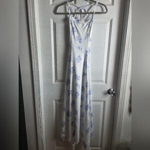 NEW White and Blue Floral Maxi Dress